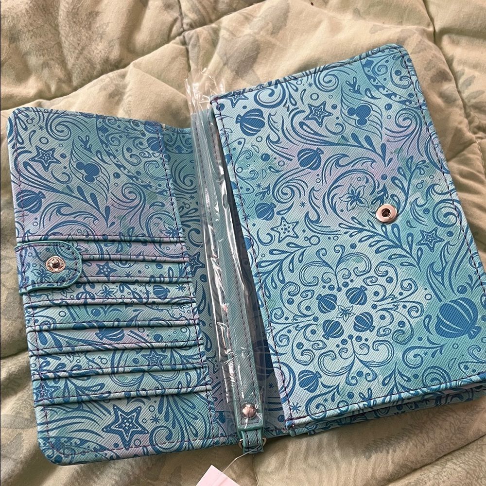 Disney Cruise Line Exclusive Little Mermaid Ariel Collection Wristlet Wallet Sea - Picture 2 of 8